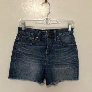 Madewell High-Rise Denim Shorts in Glenoaks Wash: Cutoff Edition 25